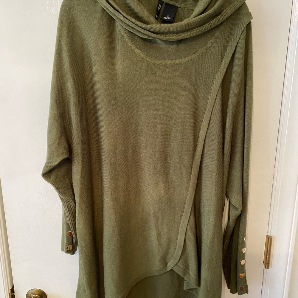 Olive Green Tunic with Gold Detail